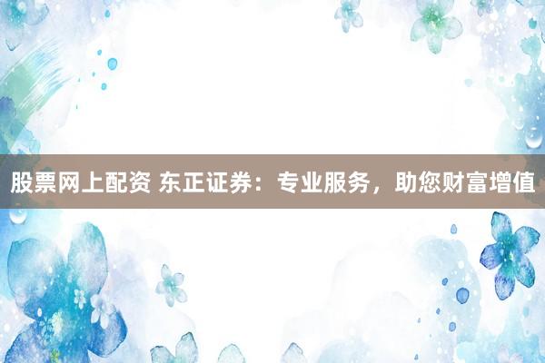 股票网上配资 东正证券：专业服务，助您财富增值