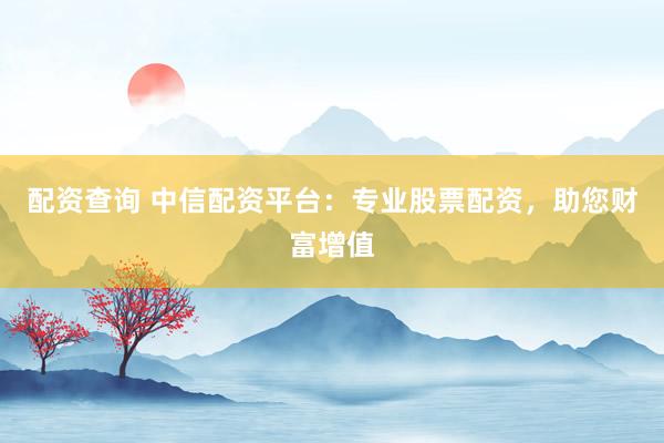 配资查询 中信配资平台：专业股票配资，助您财富增值