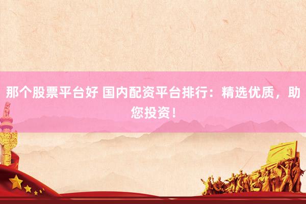 那个股票平台好 国内配资平台排行：精选优质，助您投资！