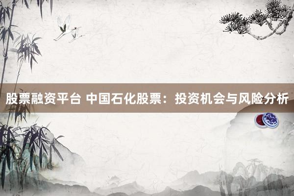 股票融资平台 中国石化股票：投资机会与风险分析
