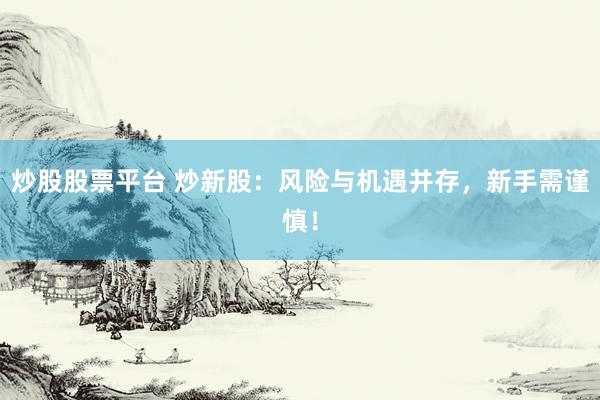 炒股股票平台 炒新股：风险与机遇并存，新手需谨慎！