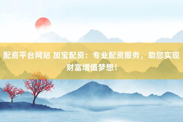 配资平台网站 加宝配资：专业配资服务，助您实现财富增值梦想！